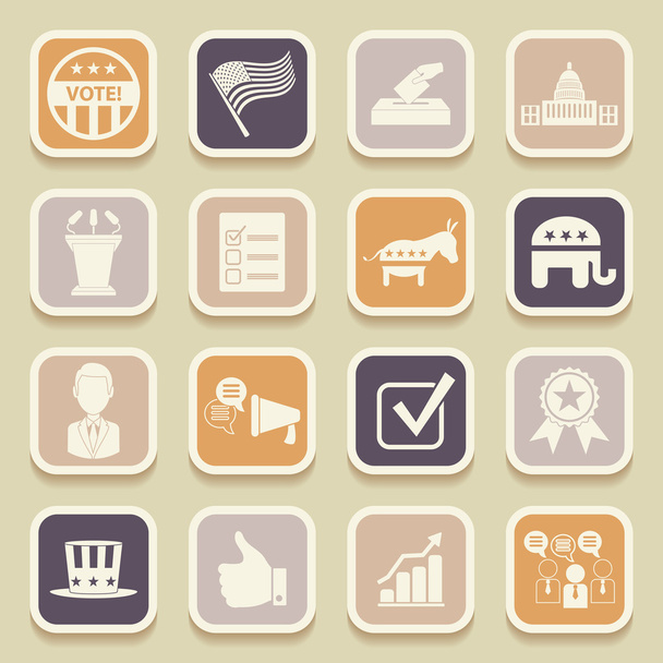 Politické volební kampaň univerzální ikony pro web a mobilní aplikace. Vektorové ilustrace - Vektor, obrázek