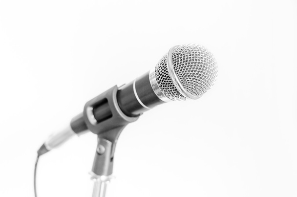 mikrofon czarno-biały  - Zdjęcie, obraz