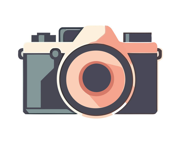 câmera para fotografia hobbies ícone isolado - Vetor, Imagem