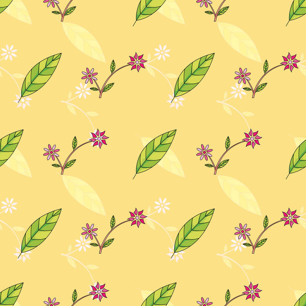 Floral Seamless Pattern. Vector Background - Wektor, obraz