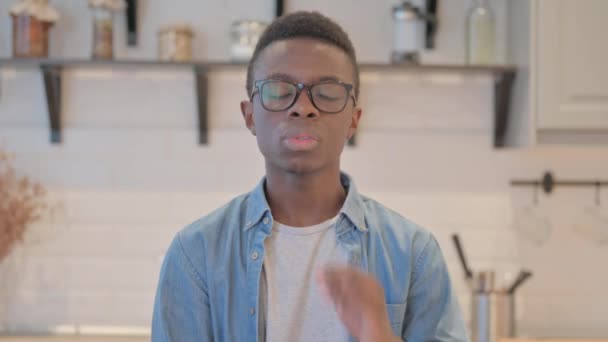 Portrait of Young African Man with Toothache - Filmati, video