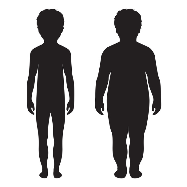 ベクトル体脂肪、体重減少, - ベクター画像