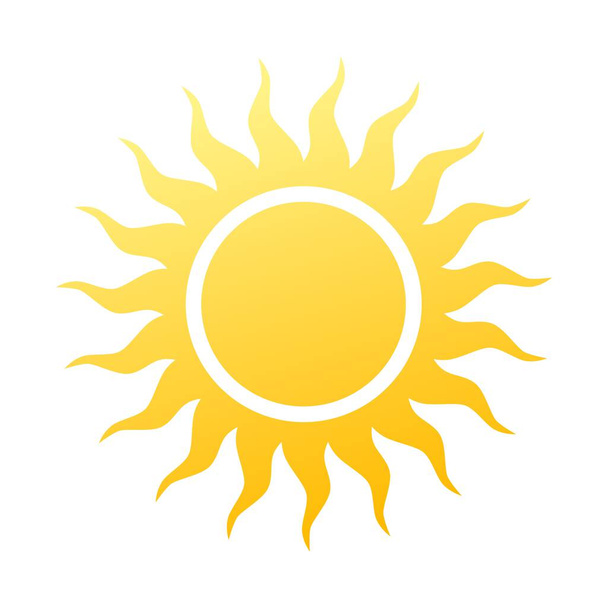Yellow sun symbol. Sun icon - Vector, Image