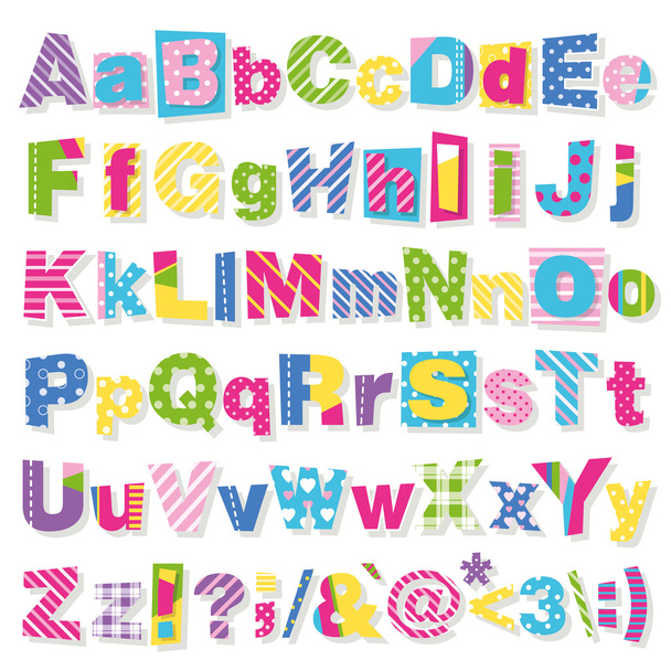 Kleurrijke brieven collectie - Vector, afbeelding