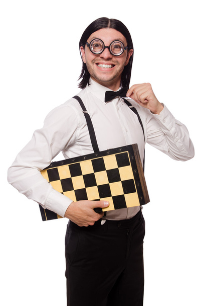 Šprt šachista izolovaný na bílém - Fotografie, Obrázek