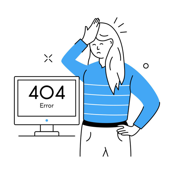 Error 404, vector illustration design - Vector, Imagen