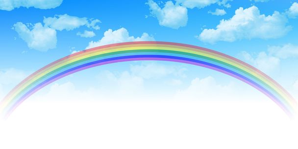 虹の空の背景 - ベクター画像