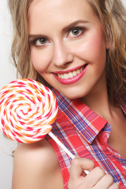 young girl with lolipop - Foto, immagini