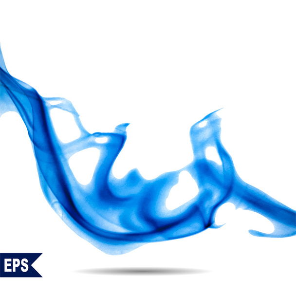 Vector abstract blue wolk. Inkt zwenken in water, wolken van inkt geïsoleerd. Abstracte banner verven. - Vector, afbeelding