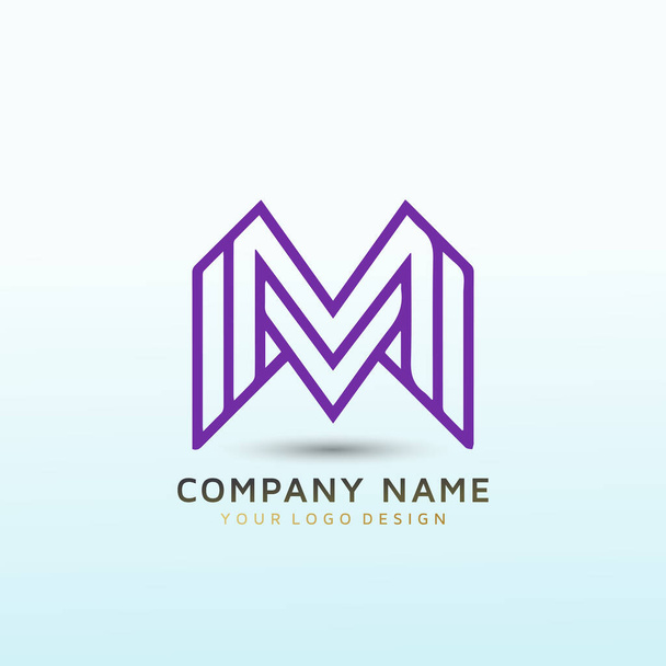 Logotipo simples para consultoria logotipo do negócio seta com a letra MM - Vetor, Imagem