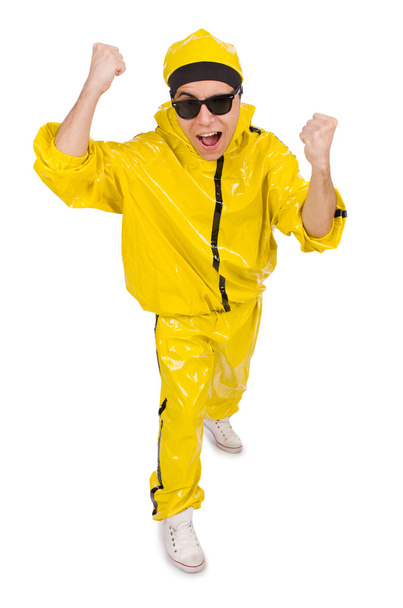 Performer in gele pak - Foto, afbeelding
