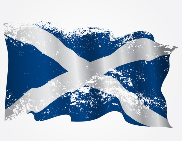 スコットランドまたはスコットランドのグランジ フラグ - ベクター画像