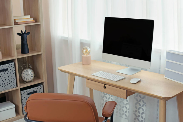 Modern teenager's room interior with stylish workplace - Valokuva, kuva
