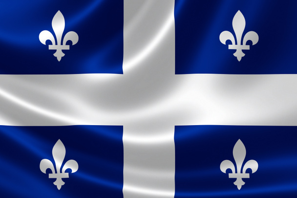 Flaga prowincji Quebec Kanada - Zdjęcie, obraz