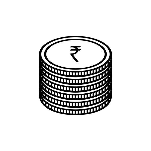 Indisches Währungssymbol, Indische Rupie-Symbol, INR-Zeichen. Vektorillustration - Vektor, Bild