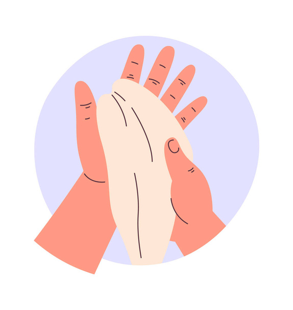 Dry Hands Badge Vector Illustration - Вектор, зображення