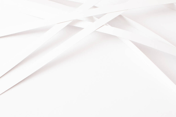 3d beyaz çizgileri olan beyaz arkaplan ve boşluk kopyala - Fotoğraf, Görsel
