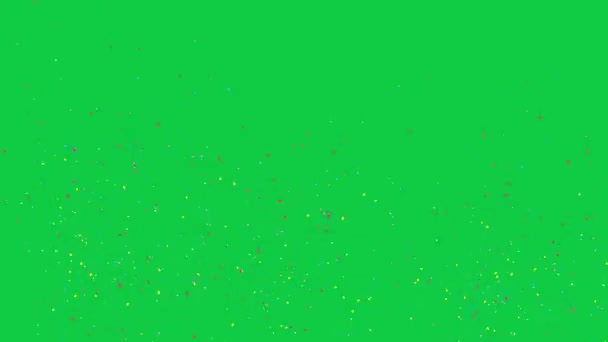 Kolorowe Confetti Explosion na zielonym ekranie - Materiał filmowy, wideo