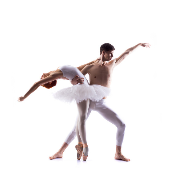 Couple of young ballet dancers - Photo, Image