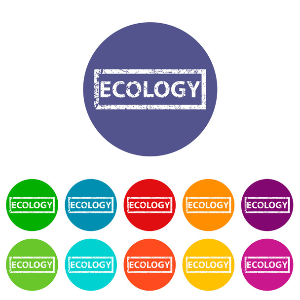 Ecology flat icon - Vektor, kép