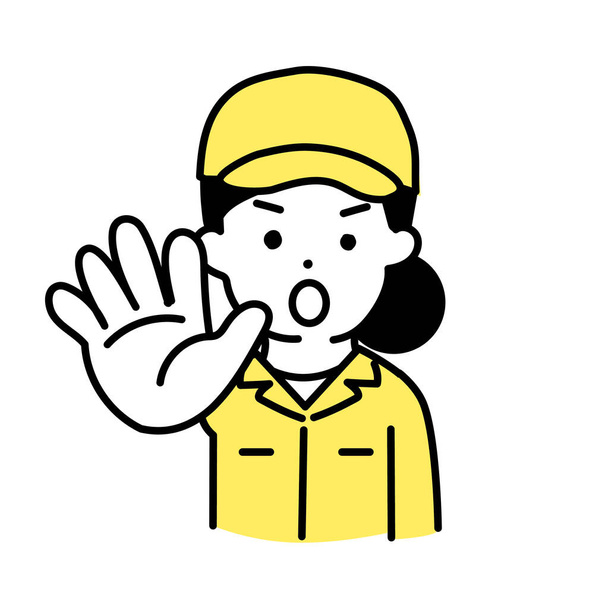 Illustration Series of Cute Person_Stop to Workers_Stop - Vector, Image