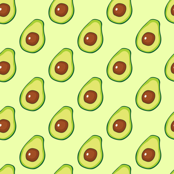 Seamless vector pattern with avocado fruit. For the kitchen, for printing on textiles, phone case. Design for fabric and decor. - Vector, Image