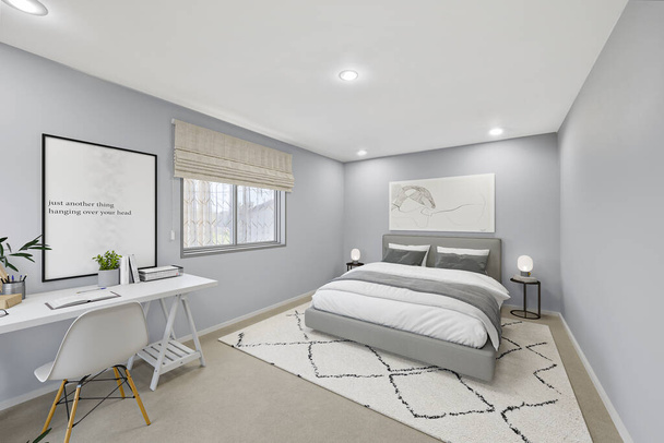 Interior of modern bedroom with a touch of elegance. - Fotó, kép