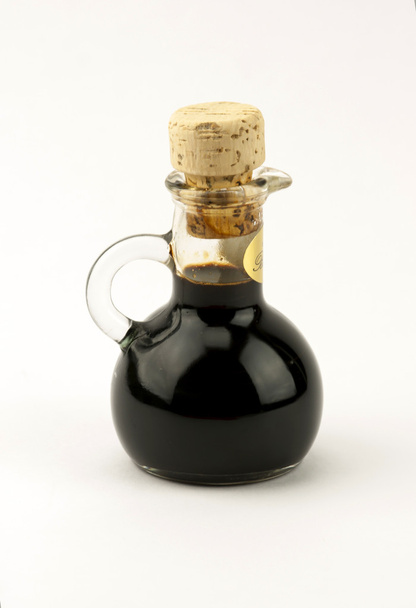 Traditional italian balsamic vinegar isolated on white backgroun - Photo, Image