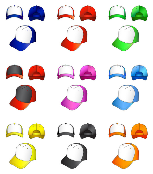 Multicolored caps vector illustration - Вектор, зображення