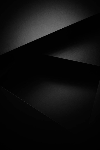 Black paper dark abstract texture business background - Photo, Image