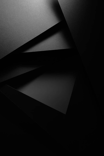 papier noir texture abstraite sombre fond d'entreprise - Photo, image