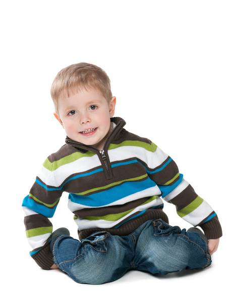 Cute little boy in a swetear - Photo, image