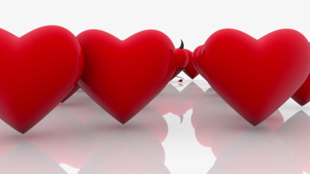 absztrakt piros szívek - Felvétel, videó