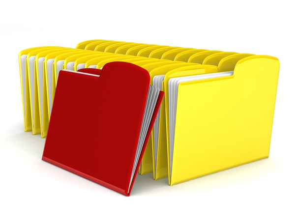 Colorful folders with documents - Fotoğraf, Görsel