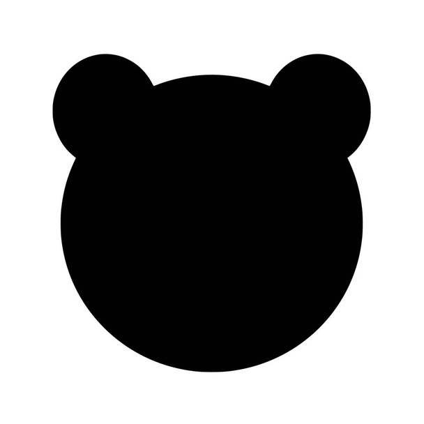 Vector silhouette of bear on white background - Vector, Image