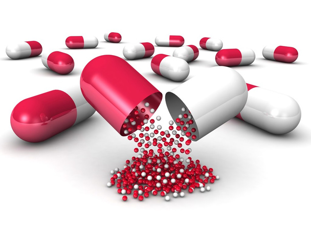 3D capsule pills - Foto, afbeelding