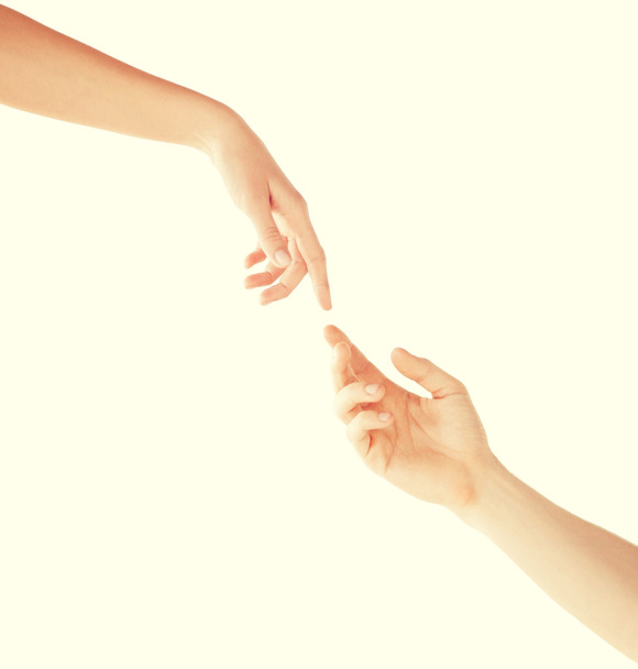 vrouw en man handen - Foto, afbeelding