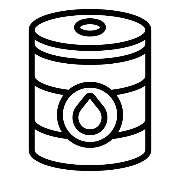 Oil barrel icon outline vector. Fuel gas. Energy industry - Vektör, Görsel