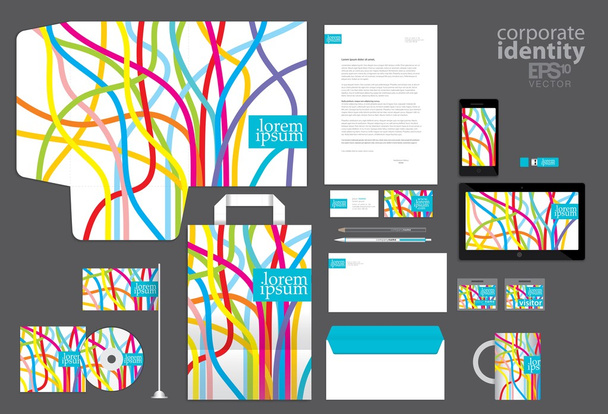 Color corporate identity template design - Wektor, obraz