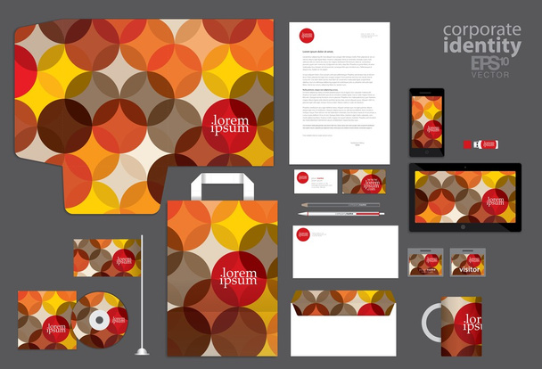 Color corporate identity template design - Vektör, Görsel