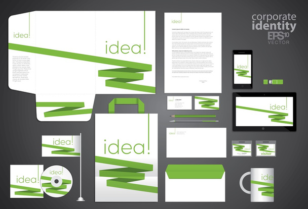 Color corporate identity template design - Διάνυσμα, εικόνα