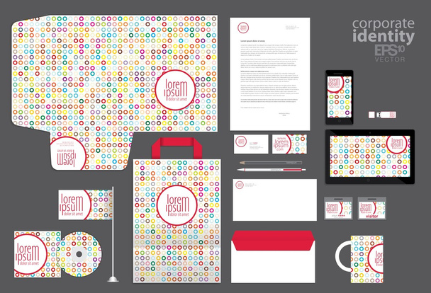 Color corporate identity template design - Вектор,изображение