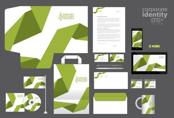 Color corporate identity template design - Vector, Imagen