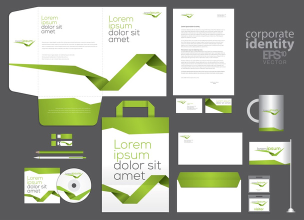 Color corporate identity template design - Vector, Image