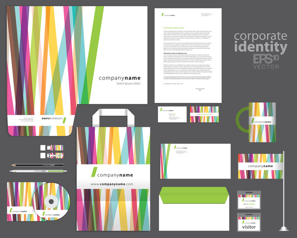 Corporate identity template design - Vetor, Imagem