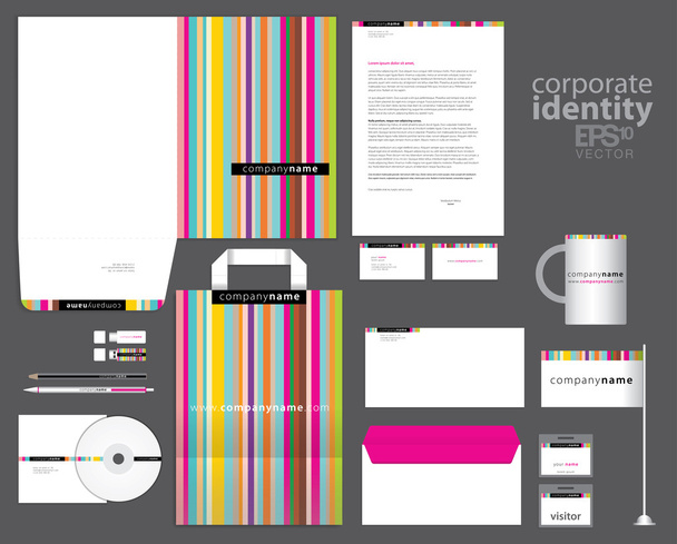 Corporate identity template design - Διάνυσμα, εικόνα