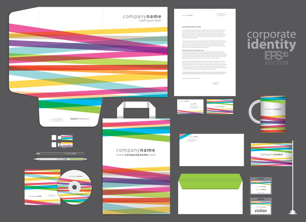 Corporate identity template design - Vector, imagen