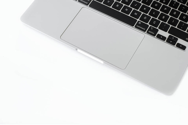 Keyboard and trackpad, grey keyboard. - Foto, Imagen