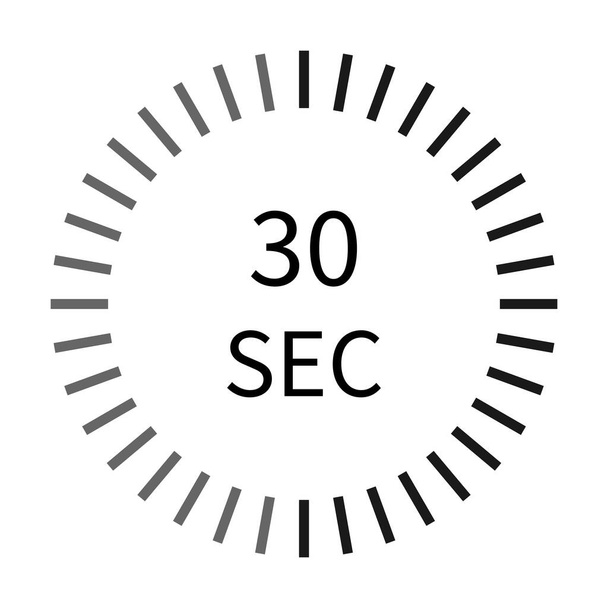 30 segundo cronômetro digital vetor ícone para design gráfico, logotipo, site, mídia social, aplicativo móvel, ilustração UI - Vetor, Imagem