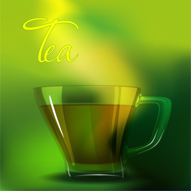 groene thee - Vector, afbeelding
